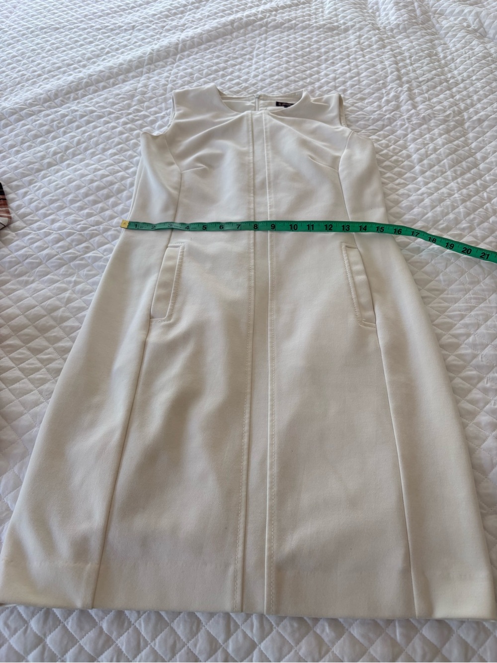 Brooks Brothers White Sleeveless A-Line Mini Dress
